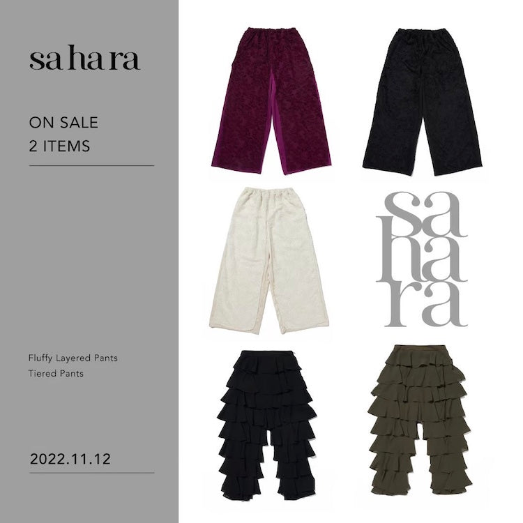 sahara 新作入荷のお知らせ｜2022.11.12 sat.