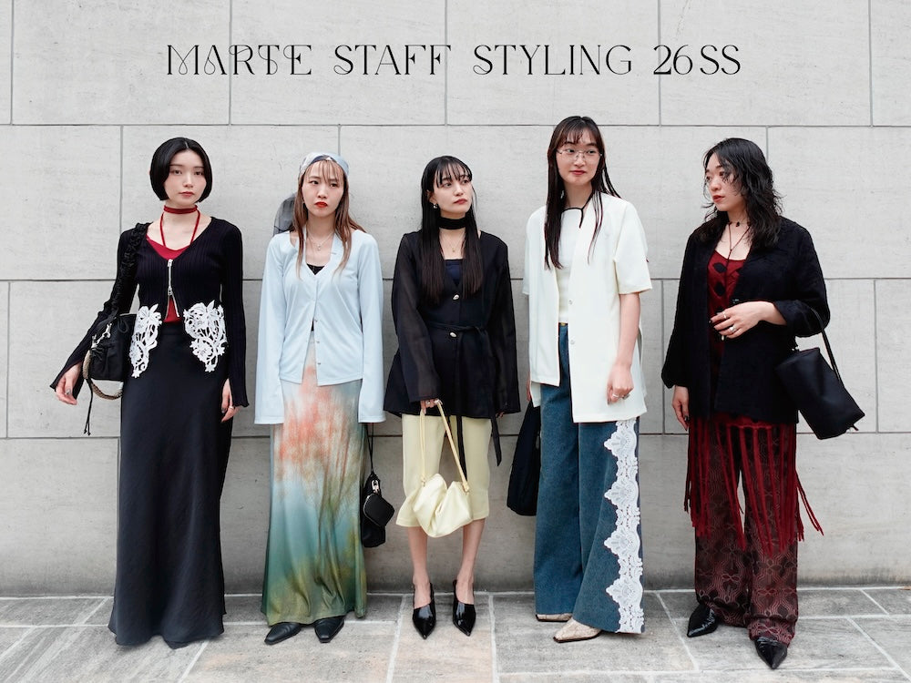 カットソー(長袖/七分) Knit Docking Sheer Top marte sahara sahara Sheer Top｜サハラシアーカットソー – MARTE