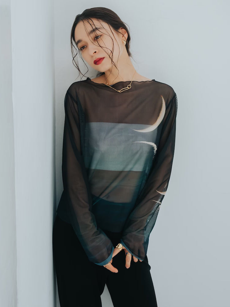 トップス marte sahara sheer tops Sheer Top / 04Crescent – MARTE