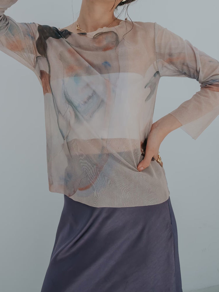 sahara】 Sheer Top / 08Nude 新品未開封