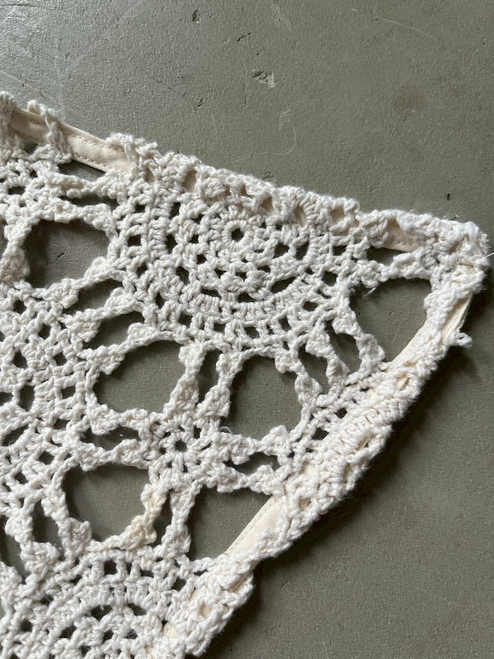 Upcycle Lace Apron / White1