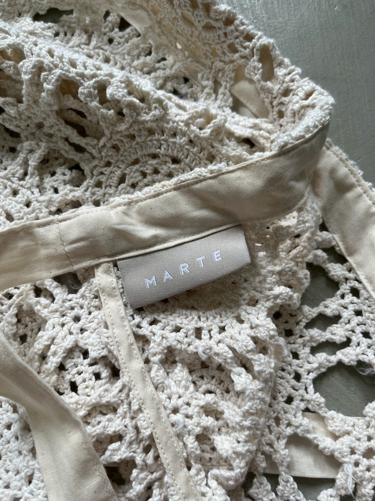Upcycle Lace Apron / White1