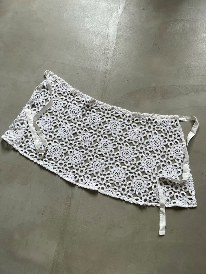 Upcycle Lace Apron / White3