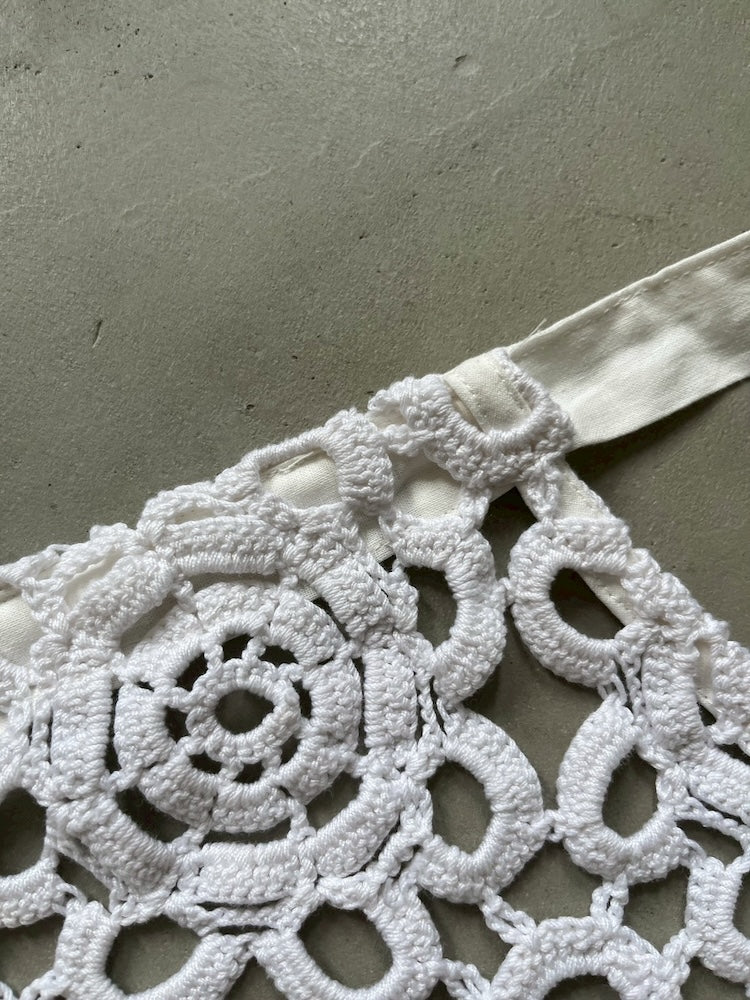 Upcycle Lace Apron / White3