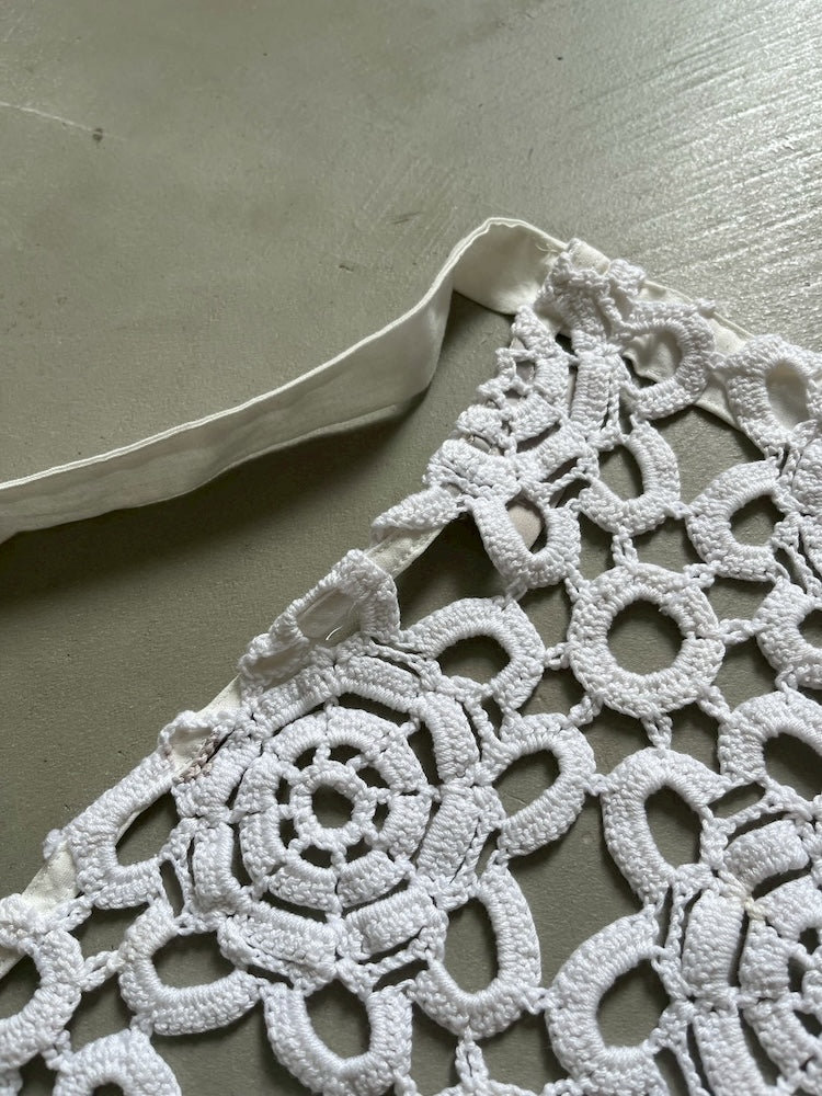Upcycle Lace Apron / White3