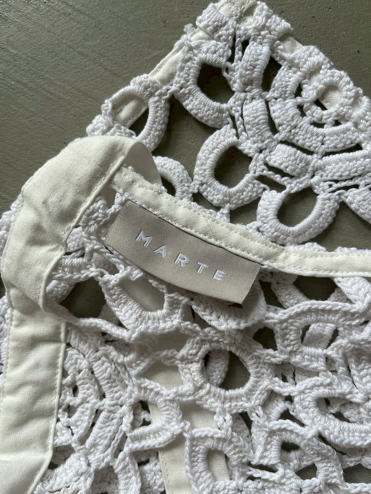 Upcycle Lace Apron / White3