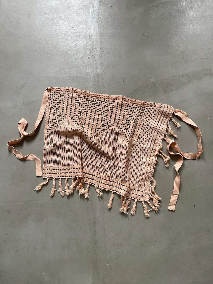 Upcycle Lace Apron / Salmon