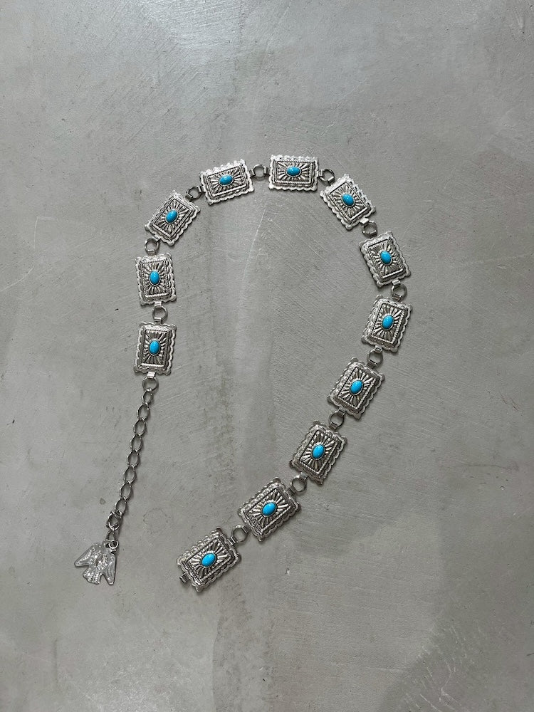 Vintage Concho Belt / Turquoise