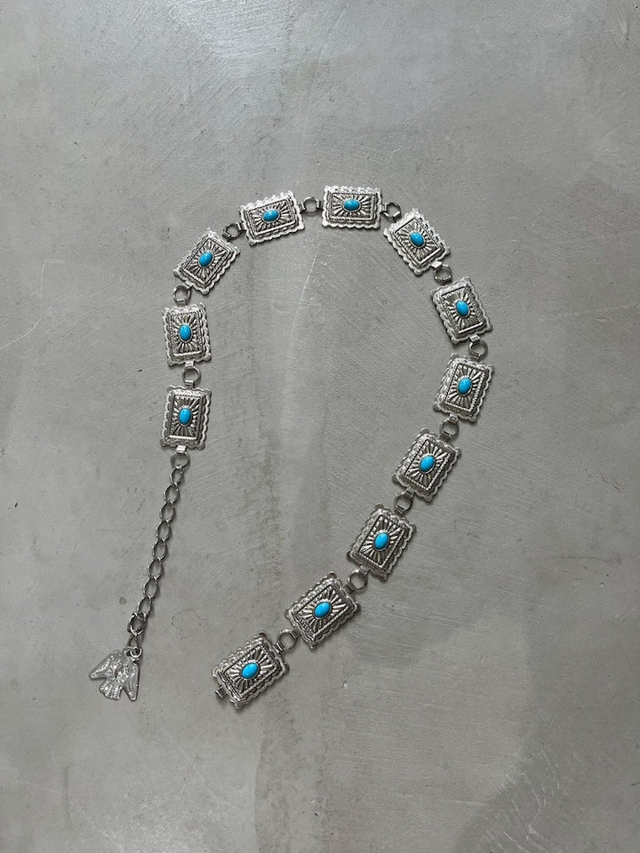 Vintage Concho Belt / Turquoise
