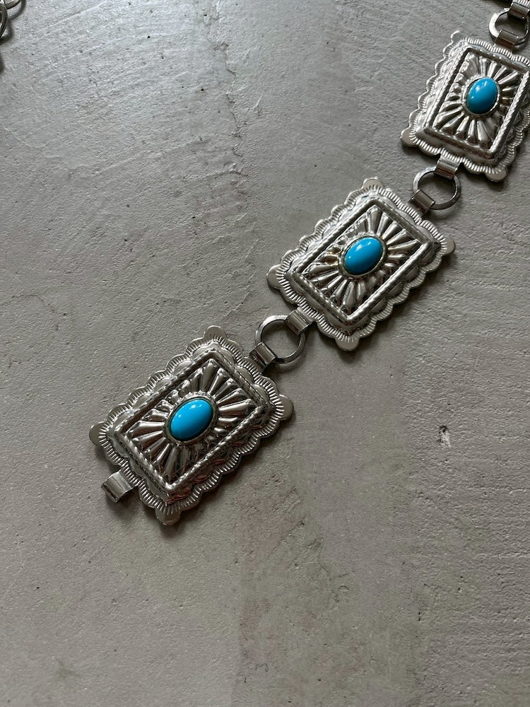 Vintage Concho Belt / Turquoise