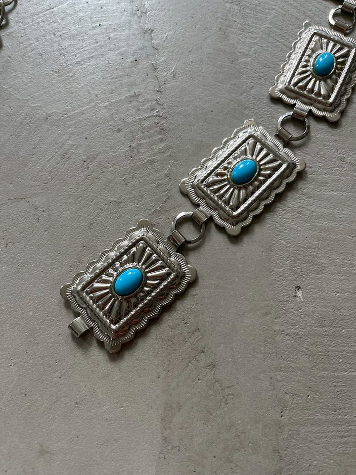 Vintage Concho Belt / Turquoise