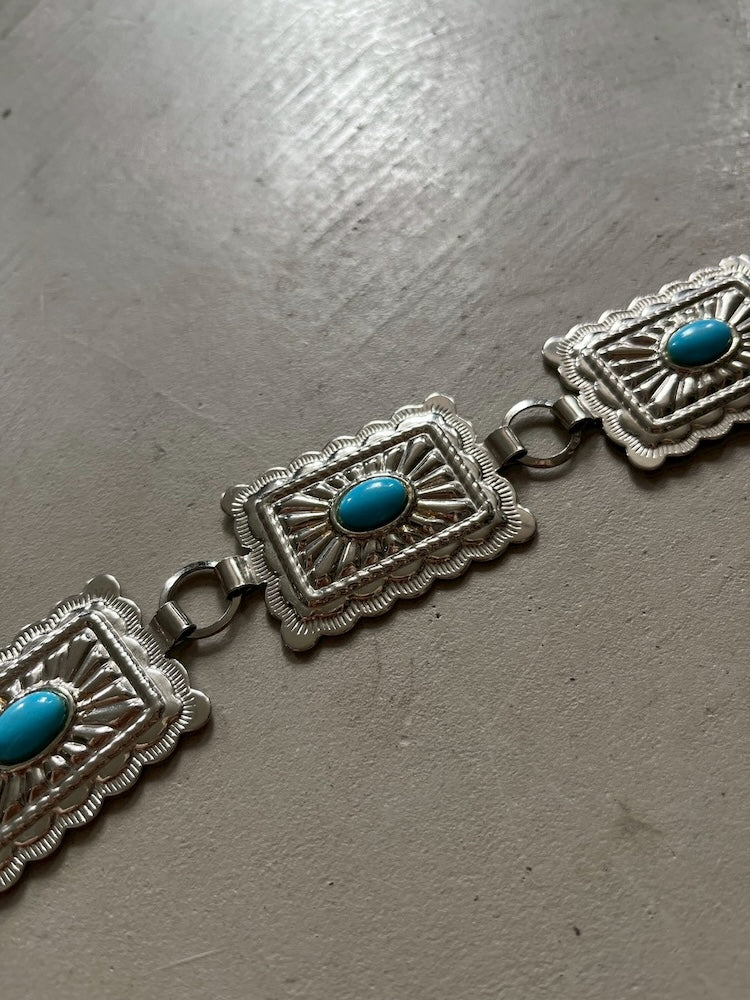 Vintage Concho Belt / Turquoise