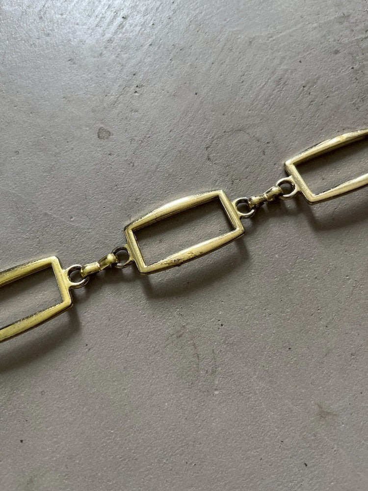 Vintage Chain Belt / Gold Rectangle