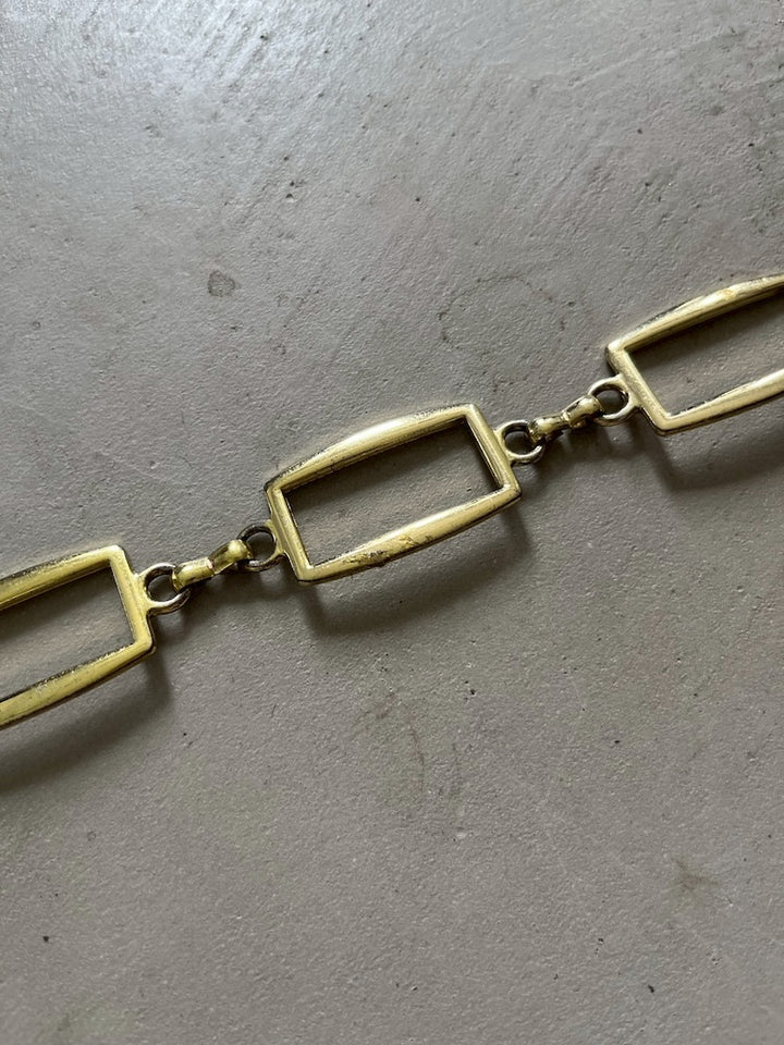 Vintage Chain Belt / Gold Rectangle