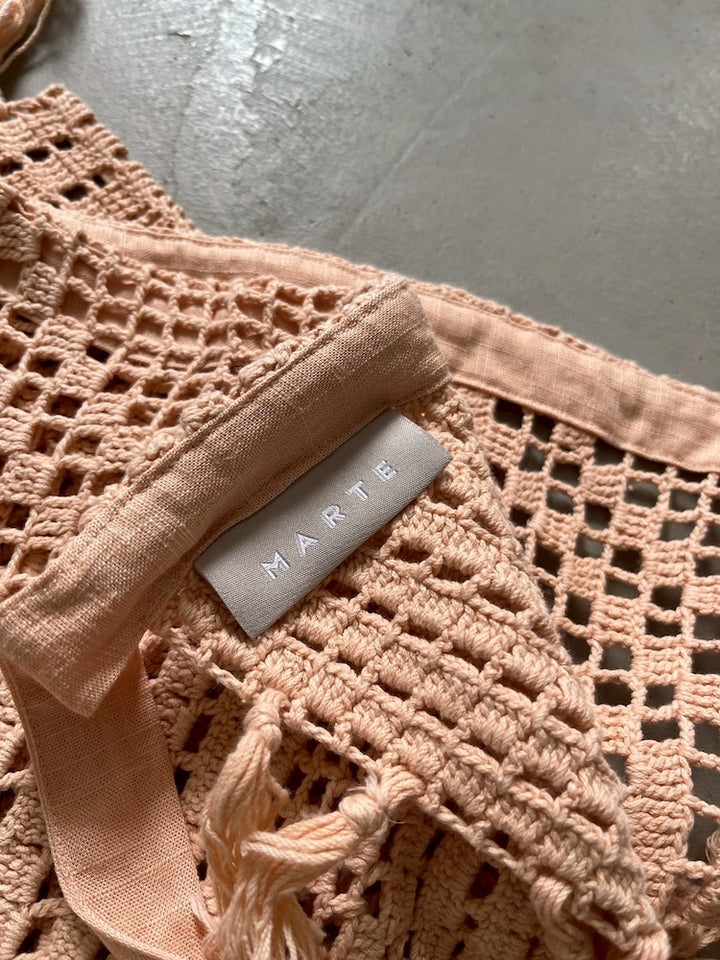 Upcycle Lace Apron / Salmon
