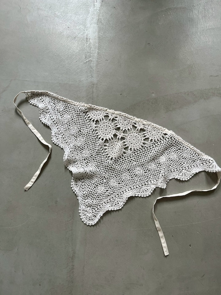 Upcycle Lace Apron / White2