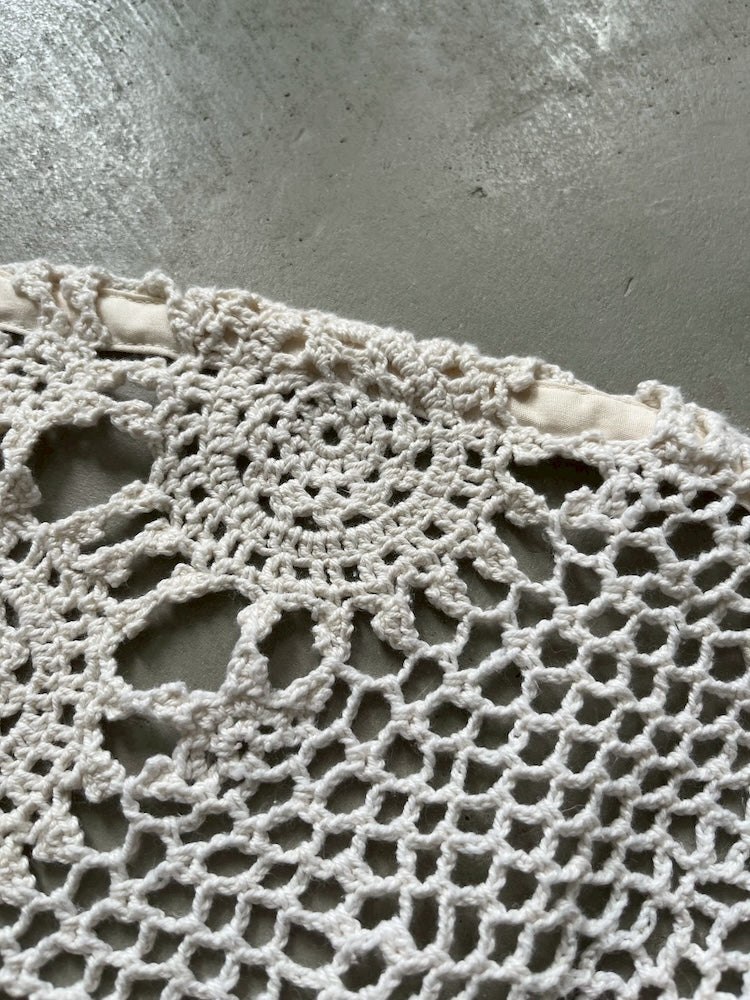 Upcycle Lace Apron / White2