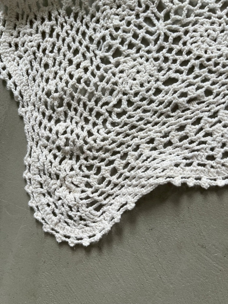 Upcycle Lace Apron / White2