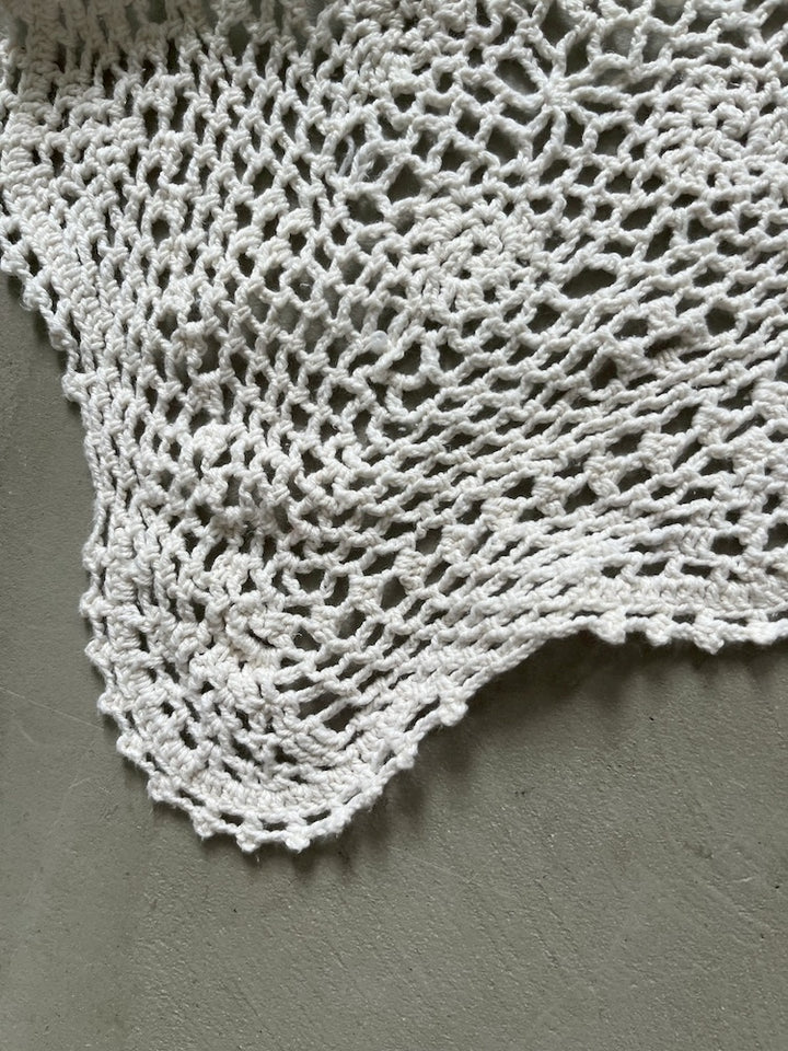 Upcycle Lace Apron / White2