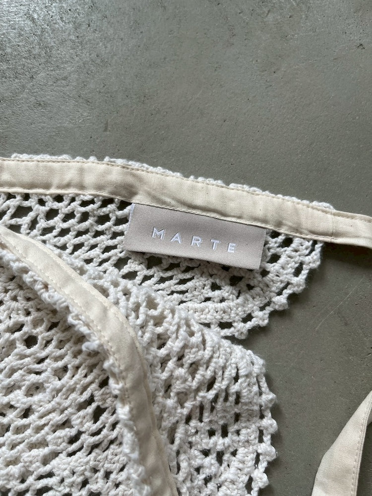 Upcycle Lace Apron / White2