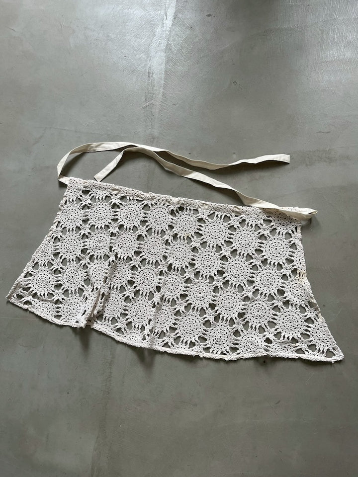 Upcycle Lace Apron / White1