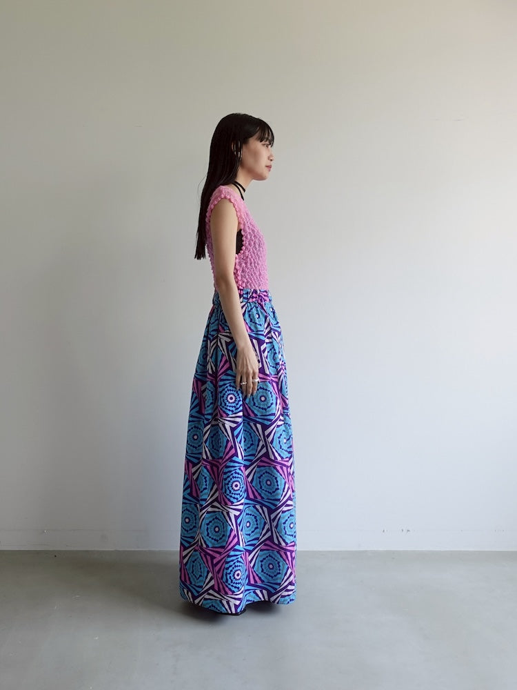 アフリカンバティックロングスカート African batik maxi skirt アフリカンバティックマキシスカート
