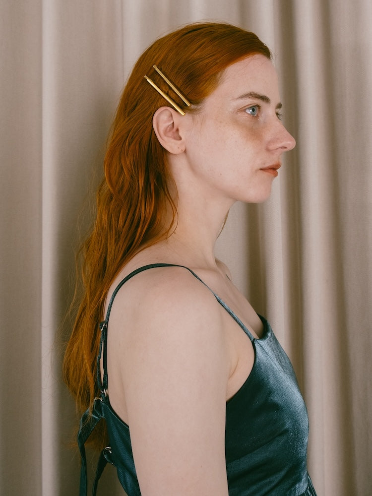 ELIZABETH MOMENTS★Simple Satin Ribbon Hair Pin/ヘアピン Triple Memory Ribbon Hair Pin - Elizabeth Moments | 60