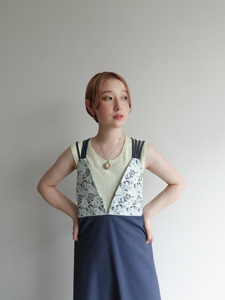 Back Cross Jacquard Cami Dress｜バッククロスキャミソール