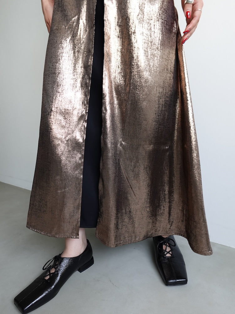 Halter Neck Layered Dress｜箔加工のフォーマルドレス – MARTE