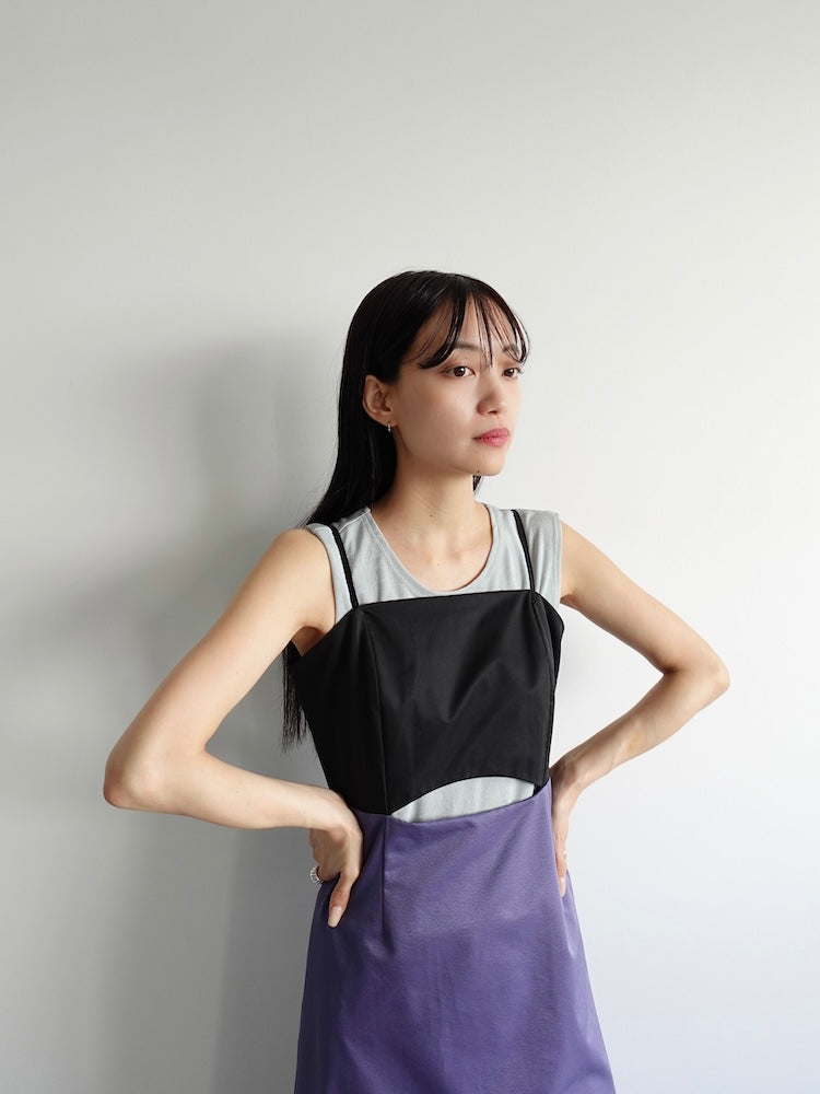 Bi-color Camisole Dress｜バイカラーキャミソールドレス – MARTE