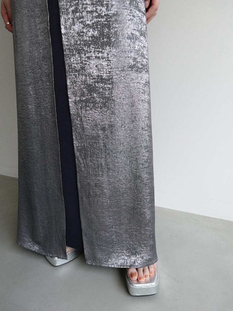 【人気完売商品】Halter Neck Layered Dress Halter Neck Layered Dress｜箔加工のフォーマルドレス – MARTE