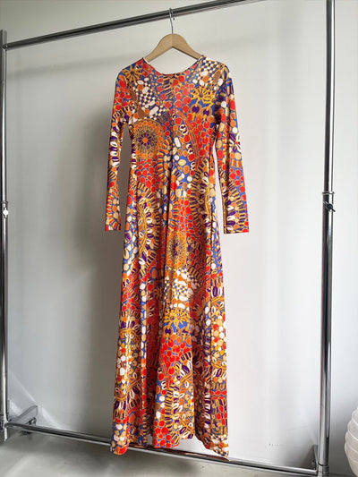 70s Tropical Stretch Dress