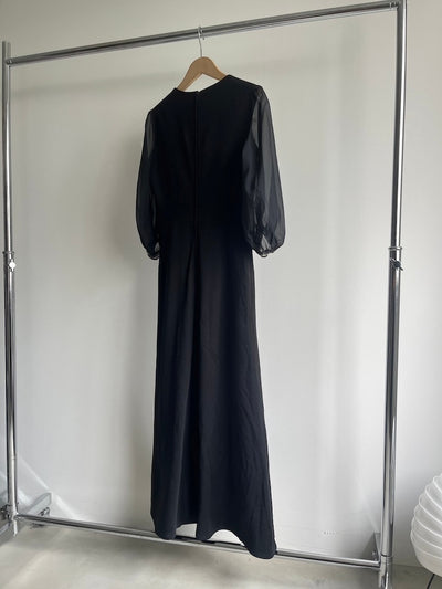 70s Front Line Tape Black Dress