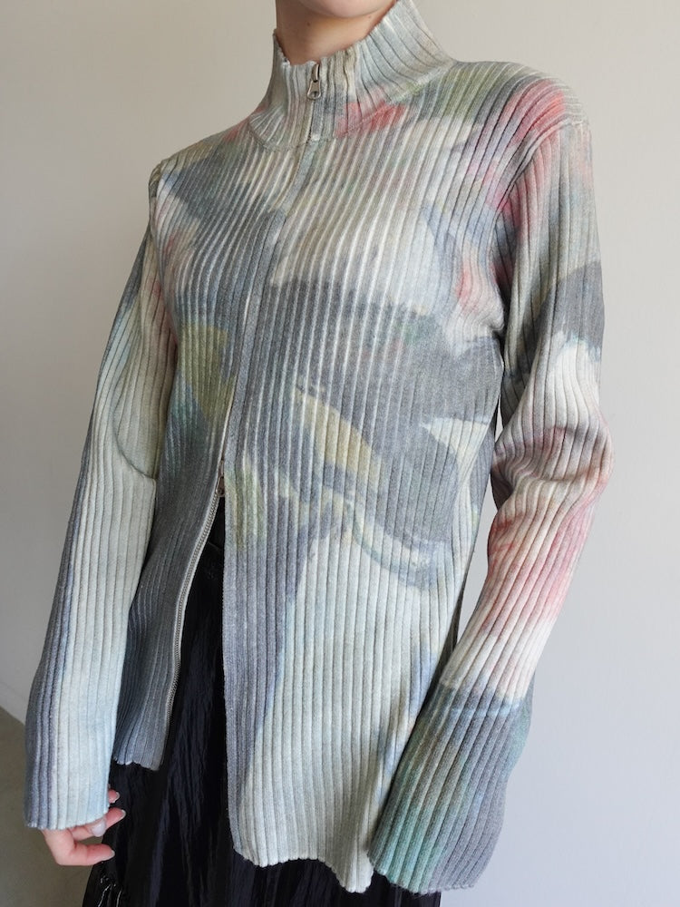 Art Print Rib Zip Knit – MARTE