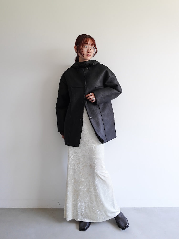 Reversible Hooded Coat｜スエード/ボア リバーシブルコート – MARTE