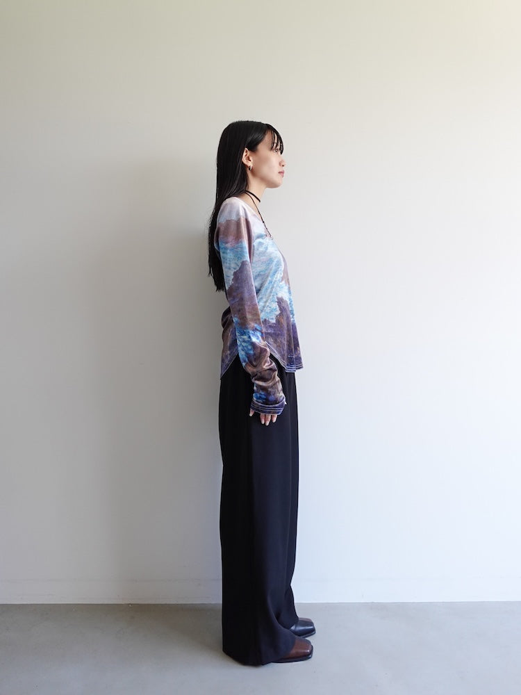 Velour Art Print Top – MARTE