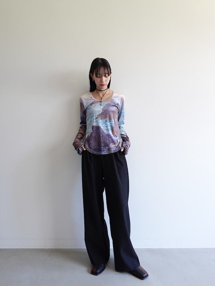 Velour Art Print Top – MARTE