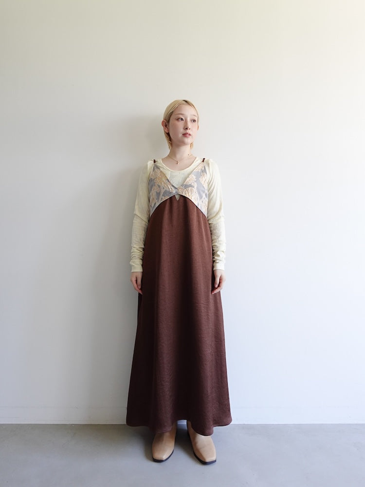 Jacquard Layered Camisole Dress｜結婚式やお呼ばれに｜ジャガード