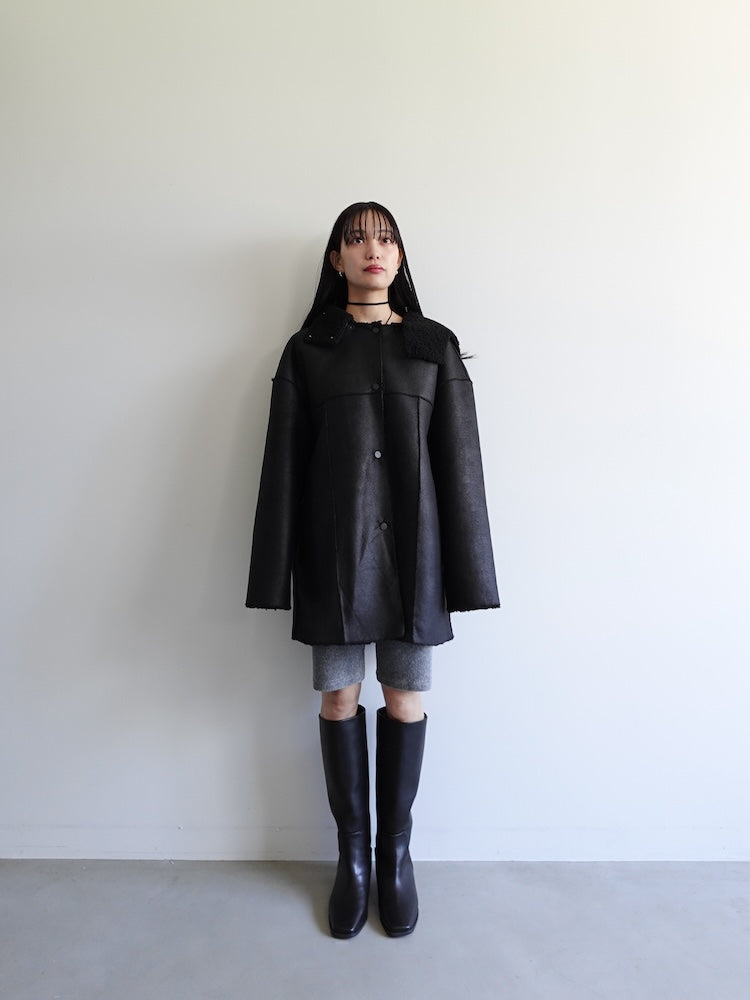 Reversible Hooded Coat｜スエード/ボア リバーシブルコート – MARTE