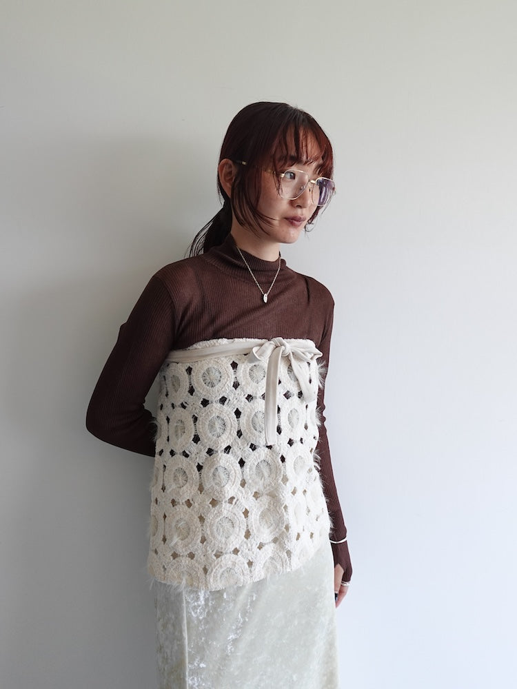 モデル身長：168cm / カラー：Ivory
