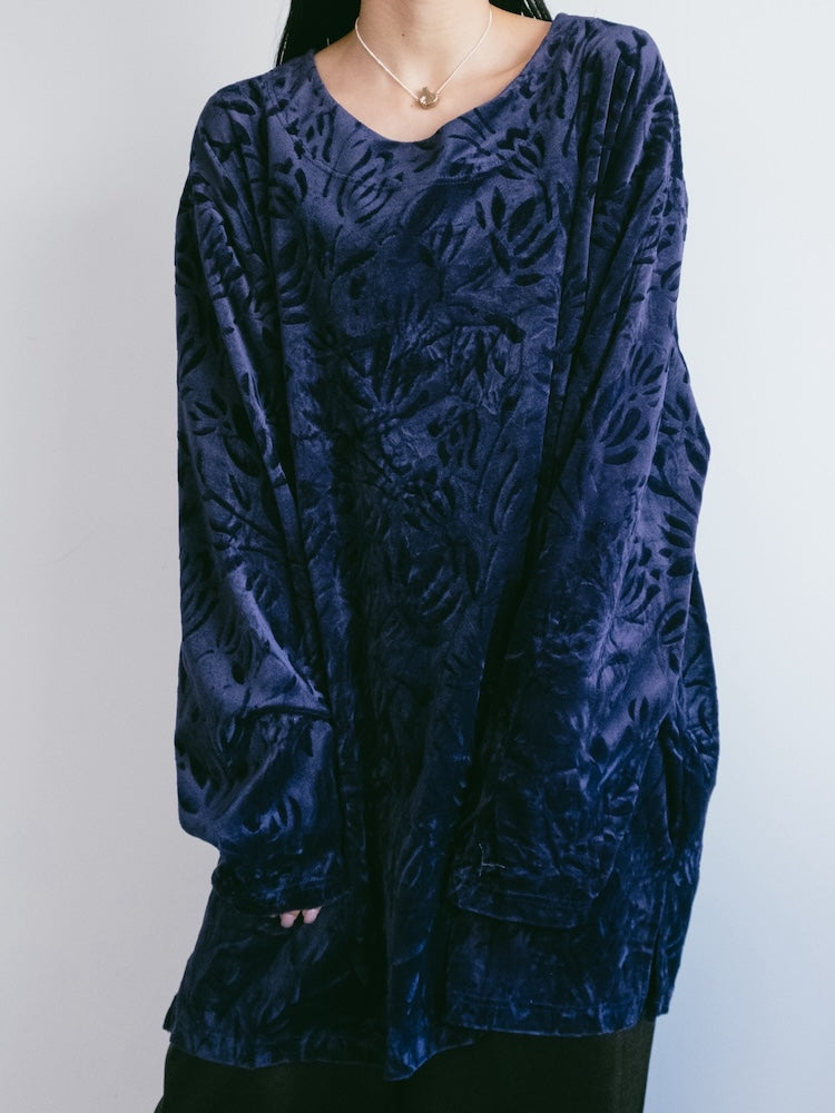 Blue Velour Over Tee