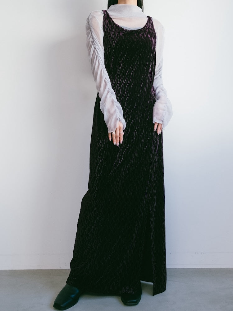 Wave Velour Grape Dress