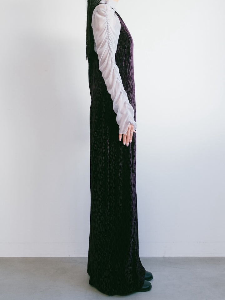 Wave Velour Grape Dress