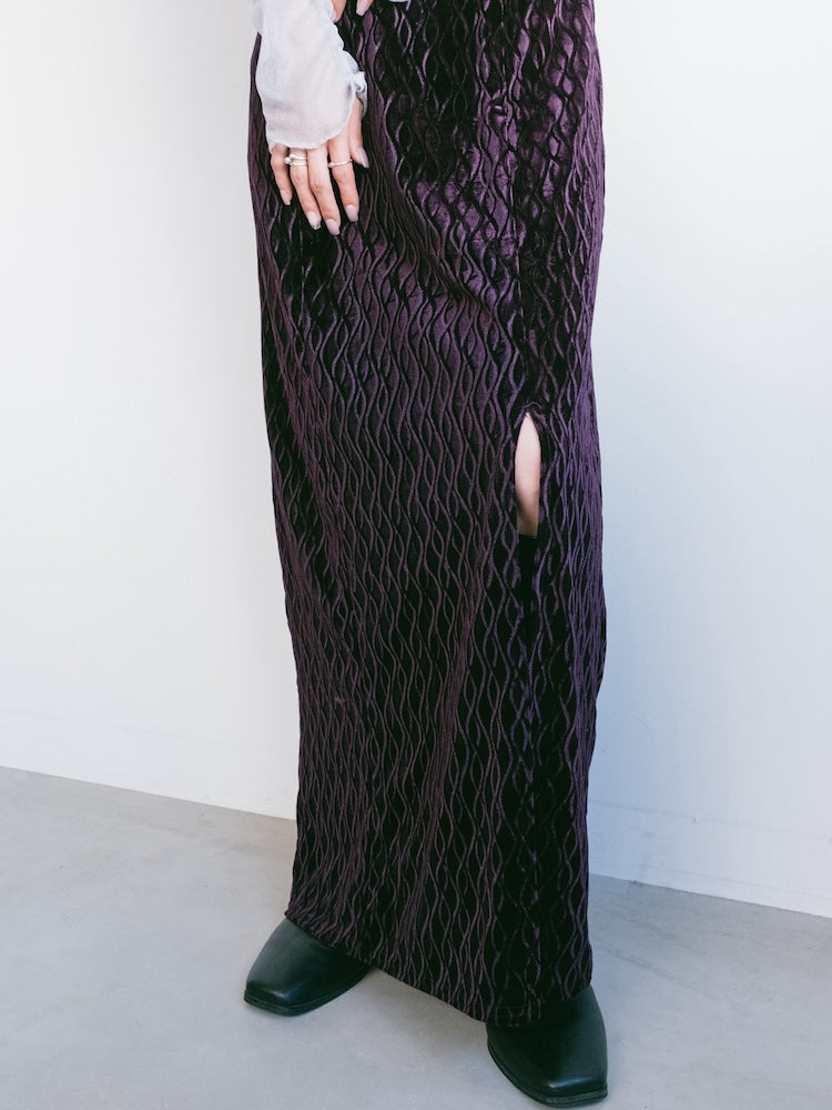 Wave Velour Grape Dress