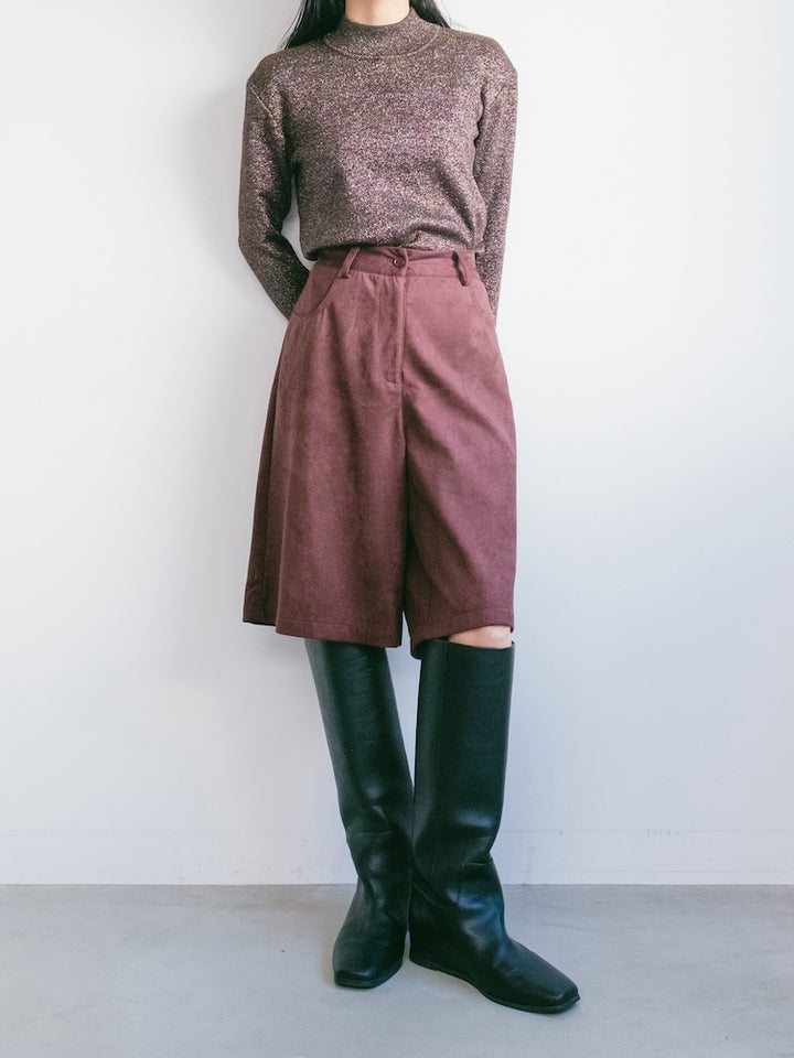 Wool Lame Knit Top