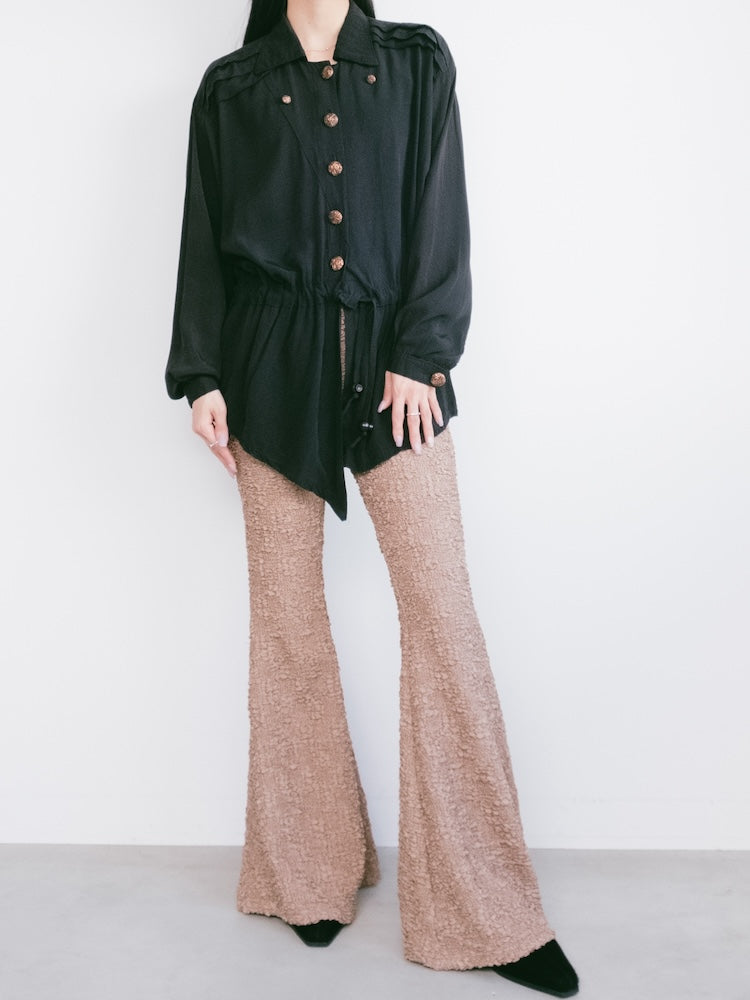 Rayon Design Drawstring Shirt