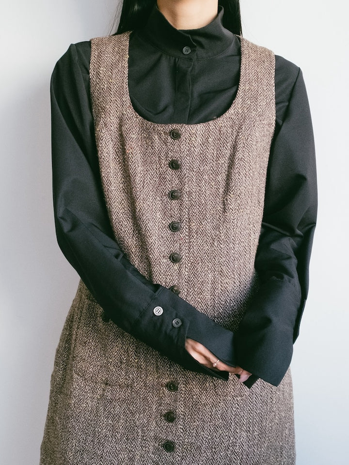 Uneck Tweed Dress