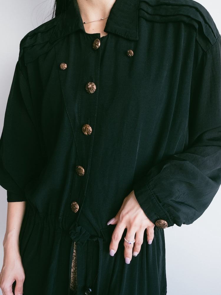Rayon Design Drawstring Shirt