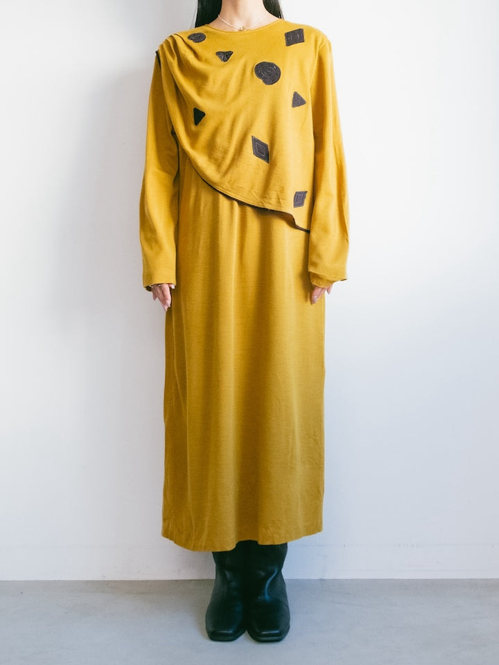 Mustard Ammonite Pieces Dress