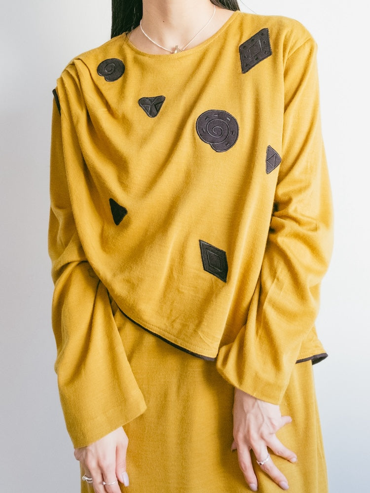 Mustard Ammonite Pieces Dress